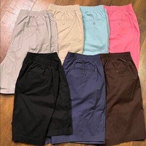 7 Women's Multi-Color Elastic Waist Shorts Collection